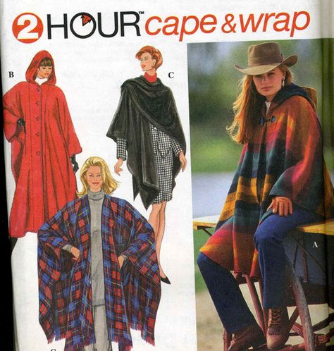 Fleece Poncho Pattern, Cape Coat Pattern, Hooded Cape Pattern, No Sew Cape, Cape Pattern Sewing, Open Poncho, Quilt Coats, Bra Shopping, Fleece Poncho