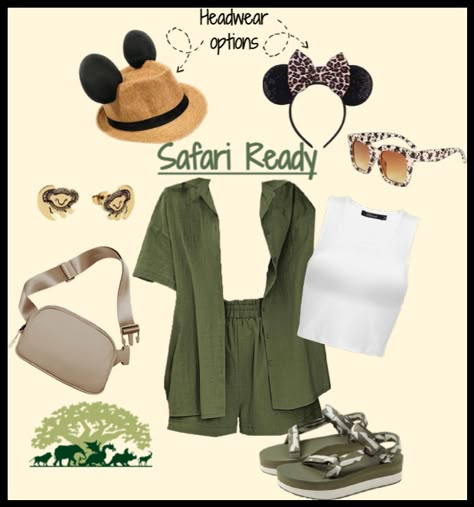 Jungle Cruise Inspired Outfit, Animal Kingdom Safari Outfit, Disneyworld Animal Kingdom Outfits, Animal Kingdom Inspired Outfits, Animal Kingdom Outfit Ideas Women, Disney World Outfit Summer, Animal Kingdom Outfit Summer, Disneybound Animal Kingdom, Animal Kingdom Bounding