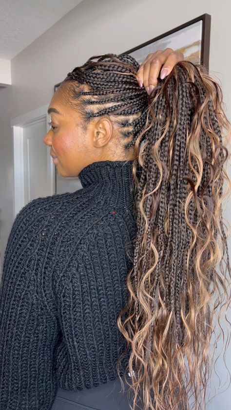 Prom Hair Styles, Faux Loc, Hair Styles Braids, Big Box Braids Hairstyles, Goddess Braids Hairstyles, Styles Braids, Box Braids Hairstyles For Black Women, Braided Cornrow Hairstyles, Cute Box Braids Hairstyles