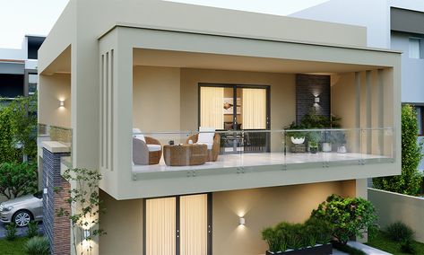 Side Balcony Design, Bedrooms With Balconies, Modern House Balcony, 1st Floor Balcony Ideas, Balcony Glass Design Modern, Front Balcony Glass Design, Glass Grill Design For Balcony, Glass Terrace Balconies, Balcony Elevation