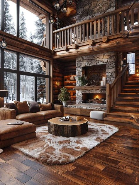 Cozy Wooden Cabin, Wood Lodge Cabin, Woodsy Cabin Interior, Dream Home Cabin, Scandanavian Interiors Cabin, Cosy Cabin Interior, Dream Cabin In The Woods, Dark Wood Cabin, Snowy Cabin Aesthetic