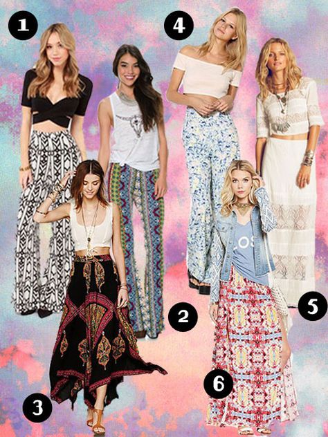 Coachella Simple Outfit, Simple Coachella Outfit, Festival Grounds, Boho Bottoms, Coachella Outfit, Simple Top, Fun Prints, Festival Fashion, A A