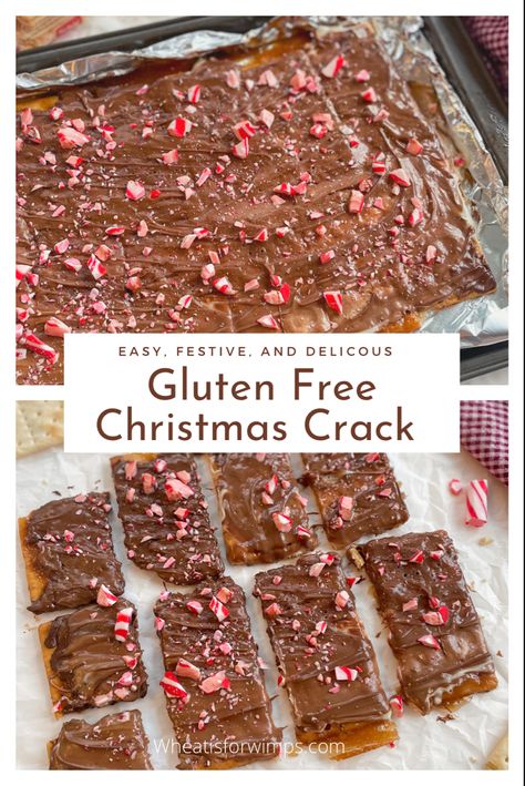 The perfect festive treat! Gluten Free Christmas Baking, Gluten Free Christmas Treats, Gluten Free Christmas Desserts, Gluten Free Christmas Cookies, Cracker Toffee, Gluten Free Crackers, Gluten Free Holiday, Cookies Gluten Free, Gluten Free Christmas