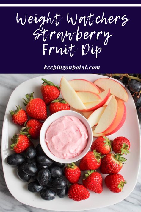 Strawberry Fruit Dip – Weight Watchers Freestyle Strawberry Fruit Dip, Strawberry Fruit Dips, Ww Appetizers, Healthy Fruit Dip, Weight Watchers Salad, Sandwich Vegetarian, Dip Healthy, Desserts Cheesecake, Ww Snacks