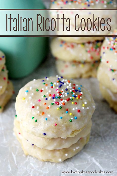 These Italian Ricotta Cookies are super soft and absolutely delicious. They are sure to become a favorite! Eggs Ricotta, Italian Ricotta Cookies, Love Bakes Good Cakes, Sicilian Food, Ricotta Cookies, Good Cakes, Almond Extract, Stay Soft, Sugar Eggs