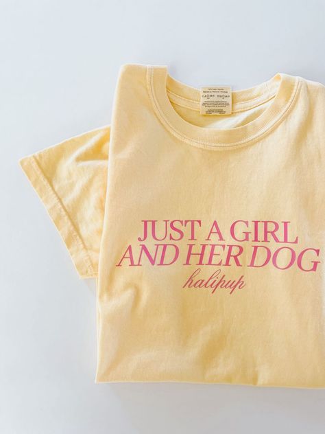 Canadian Dog, A Girl And Her Dog, Girl And Her Dog, Cute Tshirt Designs, Mom Apparel, Tshirt Custom, Dog Branding, Mom Tshirt, Dog Boutique