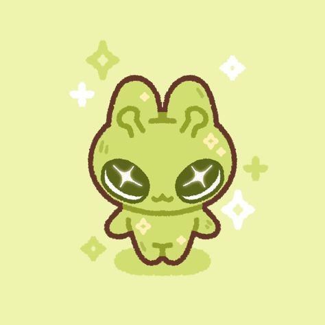 alien bunbun ✨💚 silly lil doodle that ended up being one of my fav stickers i’ve made hehe #cutearteveryday #kawaiiart #bunnyart #bunnyart #memeart #alienbunny #vinylsticker #waterproofsticker Creepy Cute Character, Easy Stikers Ideas, Cute Alien Doodle, Cute Bee Doodle, Cute Stickers Ideas Drawing, Cute Character Doodles, Phone Stickers Ideas, Sticker Ideas Drawing, Alien Cute Drawing