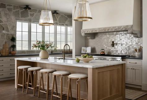 5 Favorite Studio McGee Kitchens Farmhouse Kitchen Backsplash Ideas, Mcgee Kitchen, Studio Mcgee Kitchen, The Mcgee Home, Farmhouse Kitchen Backsplash, Mcgee Home, Kitchen Island Ideas, Kitchen Cabinet Colors, Studio Mcgee