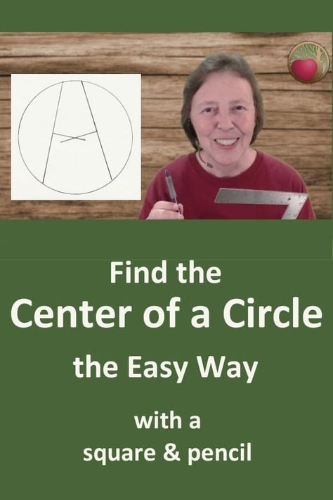 Find the Center of Circle the Easy Way #circle #woodworking #diy #heartwoodartcreations Skill Saw, Draw Your, A Pencil, A Circle, How To Find, You Can Do, Improve Yourself, Woodworking, Pencil