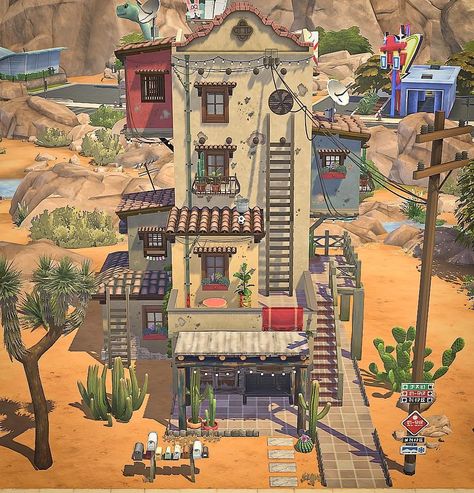 Strangerville Build, Sims 4 Strangerville, The Sims 4 Builds, Sims 4 Save File, Oasis Springs, Sims Freeplay Houses, Sims 4 House Building, City Layout, Sims Inspiration