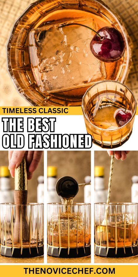 This Old Fashioned is a timeless classic cocktail recipe that combines bourbon, sugar, spiced Angostura bitters, and a hint of citrus for a sophisticated and balanced drink. Ready in just 2 minutes, this easy cocktail is impeccably smooth and perfect for savoring every sip! Old Fashioned For A Crowd, Easy Old Fashioned Cocktail, How To Make An Old Fashioned Cocktail, Old Fashioned Recipes Cocktail, Old Fashion Recipe, Old Fashion Cocktail, Best Old Fashioned Recipe, Turkey Desserts, Easy Cocktail Recipe