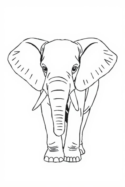 Check Out This Simple Elephant Line Drawing & 12+ Other Elephant Drawing Ideas! #drawing #drawinginspiration Elephant Painting Simple, How To Draw An Elephant, Elephant Outline Drawing, Elephant Drawing Simple, Elephant Drawing Ideas, Elephant Family Drawing, Elephant Art Drawing, Elephant Line Art, Elephant Line Drawing