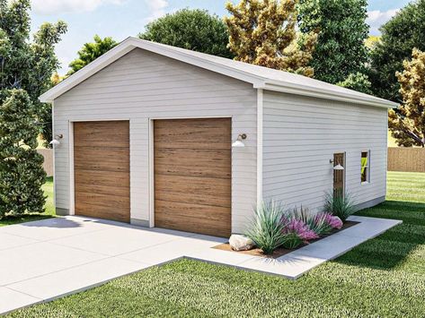 050G-0154: Two-Car Garage Plan with Boat Storage Tall Garage Doors, Tall Garage, Detached Garage Designs, Garage Build, Garage Plans Detached, Plan Garage, Garage Designs, Farmhouse Garage, Garage Addition