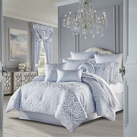 J. Queen New York Liana Comforter Set - On Sale - Bed Bath & Beyond - 38169930 Weighted Comforter, Blue Comforter Sets, Blue Comforter, Dream Bedrooms, Queens New York, King Comforter Sets, Queen Comforter Sets, Dreamy Bedrooms, Bedding Stores