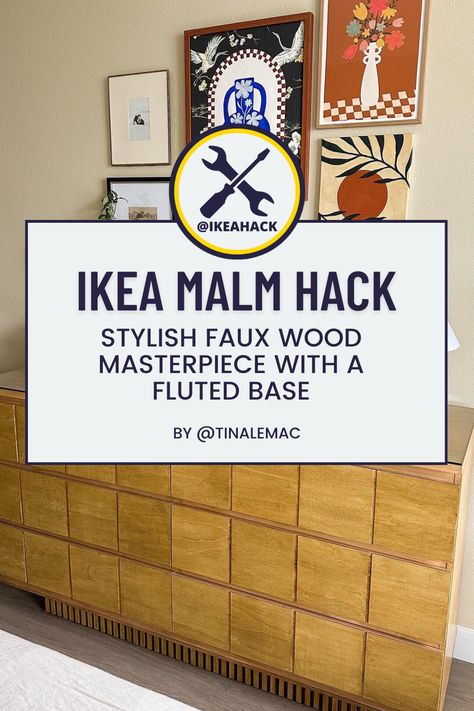 Ikea Malm Hack Dresser, Malm Diy, Ikea Dresser Hack, Ikea Malm Dresser, Malm Dresser, Ikea Dresser, Oak Dresser, Ikea Malm, Lulu And Georgia