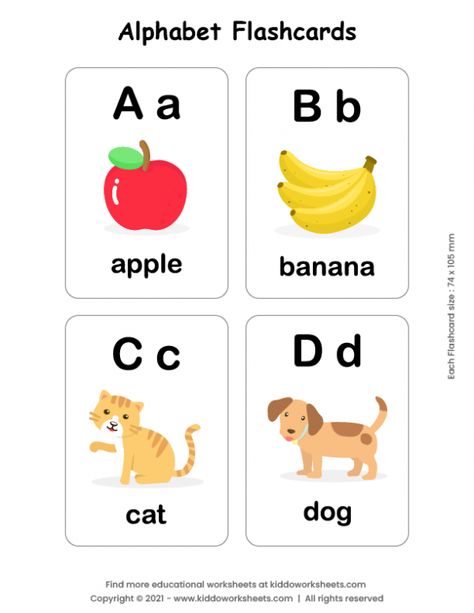 Free Printable Alphabets A - Z Flashcards Worksheet - kiddoworksheets A To Z Flashcards Printable, A-z Flashcards, Alphabet Flashcards Printable Free Cards, Reading Flashcards, Behavior Worksheets, Printable Thanksgiving Crafts, Free Alphabet Printables, Alphabet Flash Cards Printable, Letter Flashcards