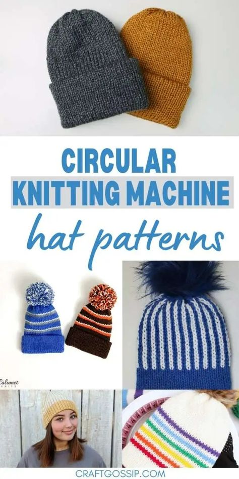 Circular Knitting Machine Hat Knitting Patterns – Knitting #knittingmachine Knitting Machine Hat, Brother Knitting Machine, Knitting Quilt, Circular Loom, Addi Knitting Machine, Garter Stitch Knitting, Circular Knitting Machine, Knitting Machine Patterns, Loom Knitting Patterns