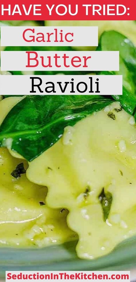 Ravioli Butter Sauce, Garlic Butter Sauce For Pasta, Frozen Ravioli Recipes, Ravioli Sauce Recipe, Cheese Ravioli Recipe, Ravioli With Spinach, Spinach And Cheese Ravioli, Sausage Ravioli, Pesto Ravioli