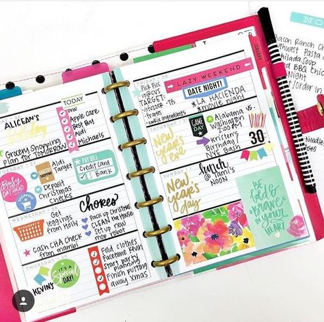 Happy Planner Ideas, Horizontal Planner, Planning Life, Happy Planners, Planner Spreads, Happy Planner Layout, Planner Layouts, Mini Planner, Pretty Planners