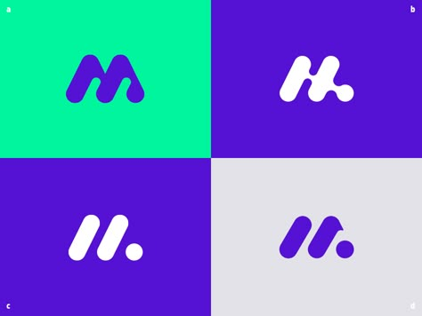 Logo Versions by Andrew Gauer Logo Academia, The Letter M, Inspiration Logo Design, M Logo, Logo Project, App Logo, Modern Logo Design, Letter M, Logo Mark