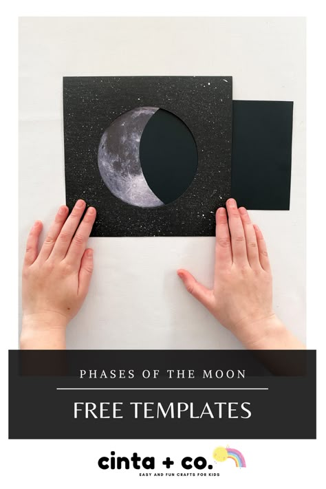 Phases of the Moon for Kids Moon Phase Project, Moon Phases Activities, Moon For Kids, Planets Activities, Moon Activities, Space Crafts For Kids, Moon Phases Art, Moon Projects, Cc Cycle 2