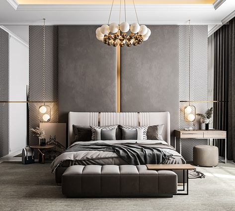 Bed Back Design Modern Luxury, Contemporary Bedroom Design Luxury, Contemporary Bedroom Interior Design, Luxurious Beds, Contemporary Modern Bedroom, Contemporary Bed Design, Luxury Bed Design, Bedroom Concept, Bed Back Design