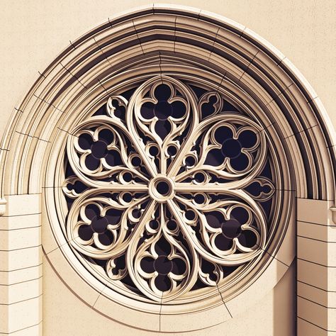 Gothic Rose Window, Gothic Architecture Drawing, Architecture Windows, Gothic Window, Window Architecture, Gothic Windows, Gothic Pattern, Window Drawing, Rose Window