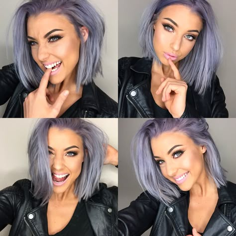 Lala Kent Hair Hairstyles, Wild Color Hair Ideas, Fun Colors For Grey Hair, Short Straight Hair Prom Styles, Hair Color Ideas For Hazel Eyes Colour, Lilac Highlights Blonde Short Hair, Hair Color Ideas For 30 Year Olds, Fun Gray Hair, 2023 Womens Hair Color Trends