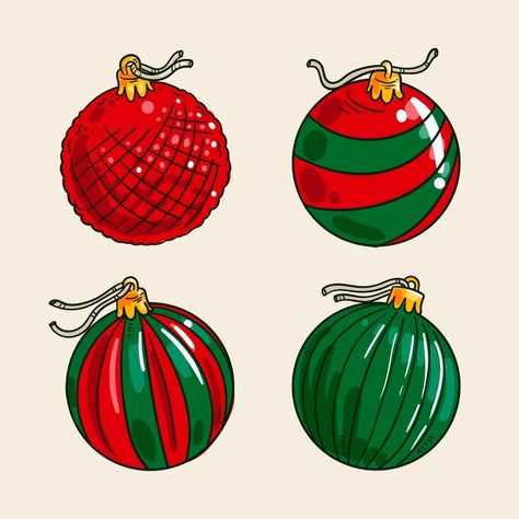 Christmas Decorations Drawings, New Year Clipart, Hand Drawn Christmas, Merry Christmas Background, Merry Christmas Wallpaper, Ornament Drawing, Xmas Wallpaper, Christmas Ball Ornaments, Kawaii Christmas