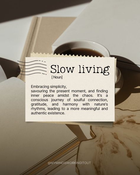 Embrace the art of slow living. In a world that often races ahead, savor the simplicity of each moment. Allow yourself the luxury of mindful presence, appreciating the textures of life, the rhythm of your breath, and the subtle beauty in the ordinary. Unplug, breathe deeply, and relish the unhurried pace. Slow living is not about doing less; it's about being more intentional. Discover the richness in every slow, deliberate step. 🌿🕰️ #JournalingForMentalHealth #MindfulReflections #mentalhea... Living Drawing, The Art Of Slow Living, Art Of Slow Living, Living Quotes, Subtle Beauty, Ordinary Life, Creative Lifestyle, Finding Inner Peace, Live In The Moment