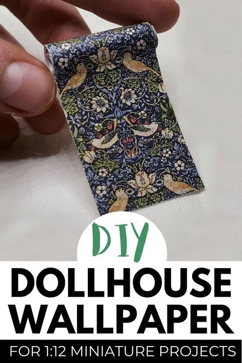 Build Miniature House, Craft Paper Printable, Diy Dollhouse Miniatures Easy, Miniature Ceiling Light Diy, Dollhouse Wallpaper Diy, Dollhouse Diy Decor, How To Wallpaper A Dollhouse, Dolls House Wallpaper, Decorating Doll House Ideas