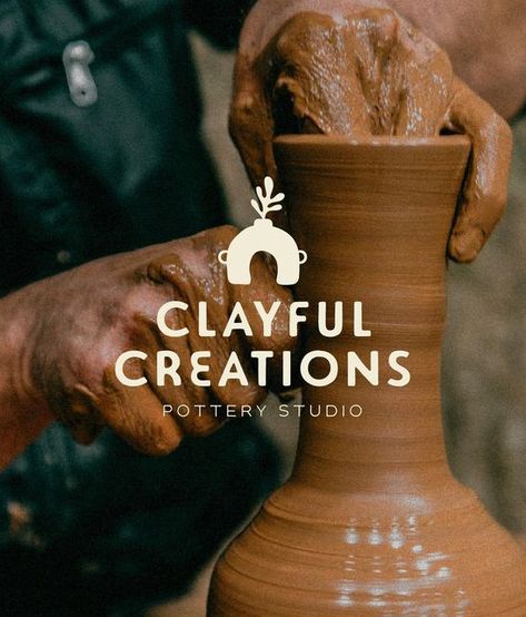 Workshop Logo, Simple Vase, Logo Branding Design, Pottery Workshop, Ceramic Shop, Cerámica Ideas, Lets Talk, Instagram Branding, Brand Guide