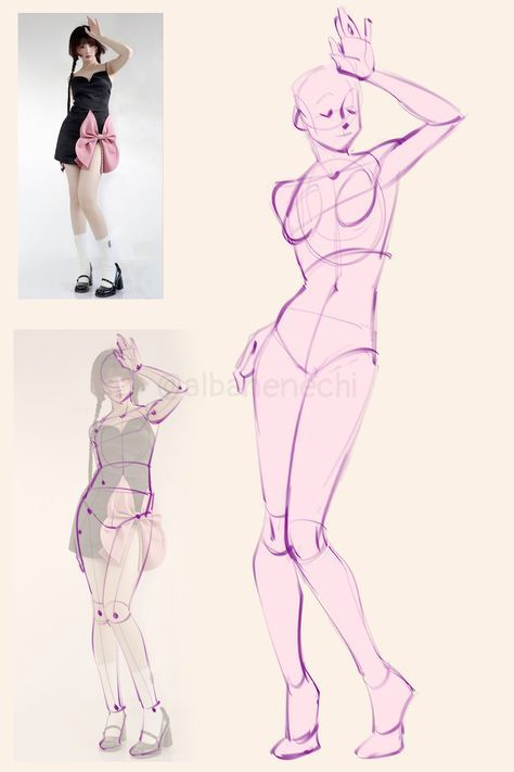 How To Practice Figure Drawing, Body Anatomy Drawing Reference Poses, Arm Poses Reference Female, Drawing Reference Digital Art, Art Inspo Poses, Pose Sketches Female, Cute Female Pose Reference, Female Pose Drawing Reference, Cute Female Poses Drawing Reference