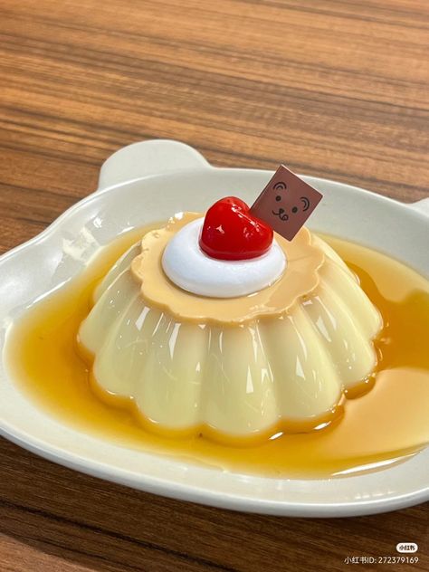 Desserts Japonais, Caramel Flan, Chocolate Decoration, Cute Chocolate, Kawaii Dessert, Kawaii Cooking, Pretty Dessert, Yummy Comfort Food, Kawaii Food