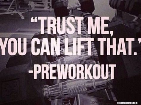 "Trust me, you can lift that" - Preworkout Gym Humour, Fitness Memes, Fitness Humor, Figure Competitor, Gym Quotes, Body Pump, Workout Quotes, Pre Workout Supplement, Funny Fitness