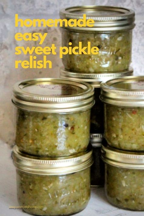 fridge. Sweet Relish Recipe, Canning Sweet Pickles, Cucumber Relish Recipes, Sweet Pickles Homemade, Pickle Relish Recipe, Recipes For Canning, Canning Storage, Pickles Homemade, Freezing Recipes