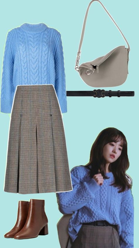 #trendy fit✨👀,🩵🩶, #korean fashion inspo💅🏻,#fashionable🔥#winter wear. Kdrama Casual Outfit, Kdrama Work Outfits, Doom At Your Service Outfit, Kdrama Outfit Ideas, Kdrama Fashion Outfits, Park Bo Young Fashion, Kdrama Inspired Outfits, Korean Drama Outfits, Korean Inspired Outfits