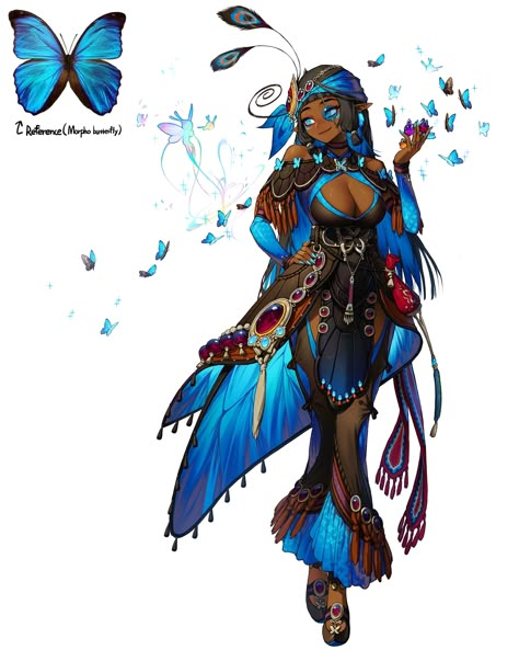 ArtStation - Morpho butterfly jeweler, Rinotuna Morpho Butterfly, Character Artist, Character Design Ideas, Amazing Drawings, Scene Design, Character Design References, Art Block, Character Inspo, Art Characters