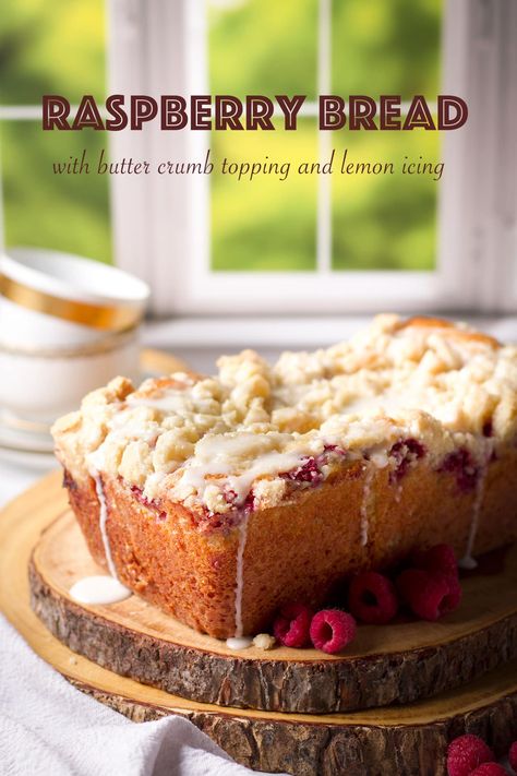 Raspberry Lemon Bread, Raspberry Bread Recipes, Coffee Cake Streusel, Caramel Apple Filling, Muffins Coffee Cake, Raspberry Bread, Bread With Butter, Vegetarian Brunch, Salted Caramel Apple Pie