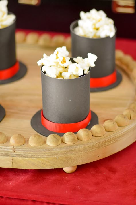 Kara's Party Ideas Magic Hat Popcorn Cup Tutorial | Kara's Party Ideas Magic Party Theme, Magician Birthday Party, Greatest Showman Party, Magician Party, Magic Birthday Party, Popcorn Cups, Magic Birthday, Magic Theme, Circus Carnival Party