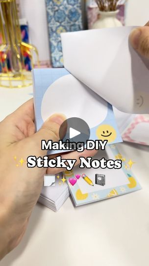 21K views · 2.8K reactions | Making DIY Sticky Notes 🗒️✏️💖 Searched the whole internet on how to make sticky notes and finally figures out a way!! 🥳💖 This is how it works:  There is a type of glue called “Repositionable Glue”. You can get it in four types, as a spray, a liquid glue, a glue stick or a tape runner ✨ What worked best was the Glue stick. It’s not wet so the paper doesn’t curl and it also isn’t too sticky. For paper, it worked really good on Alcott 70gsm paper (all purpose paper). Less good on Double A Premium paper 80gsm. First you want to print out your sticky notes, leave a white border around which you will trim later on. Secure with some clips make sure all pages are aligned stacked on top of each other. Now you want to add one layer (not too much) of the glue on the b Make Sticky Notes, Diy Sticky Notes, Sticky Note Template, Glue Stick, Stick It, Sticky Note, Print Out, Glue Sticks, Sticky Notes