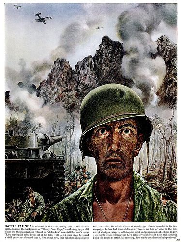 1945 ... battle fatigue! | Flickr - Photo Sharing! Battle Of Peleliu, Shock Meme, Thousand Yard Stare, Perang Dunia Ii, Vietnam Tour, Arte Peculiar, Shell Shock, Iwo Jima, Nagasaki