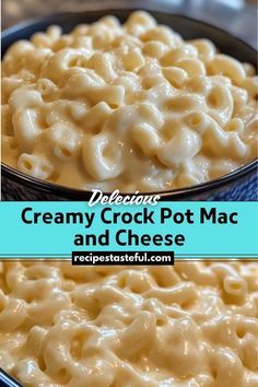 Creamy Crock Pot Mac and Cheese is a delicious, hands-off dish that's perfect for busy days. This rich and cheesy comfort food features a blend of cheddar and Velveeta cheeses, making it ultra-creamy and satisfying. Simply prepare your ingredients, set them in the crock pot, and let the slow cooker work its magic. Slow Cooker Macaroni And Cheese Recipe, Mac N Cheese Crockpot, Crockpot Mac N Cheese Recipe, Crock Pot Mac And Cheese, Thanksgiving Crockpot Recipes, Mac And Cheese Recipe Soul Food, Crock Pot Mac, Italian Food Pasta, Crockpot Side Dishes