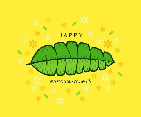 Kerala Logo, Banana Leaf Logo, Leaves Doodle, Happy Onam, Leaf Logo, Heart Tree, Creative Lettering, Cityscape Photos, Logo Banners