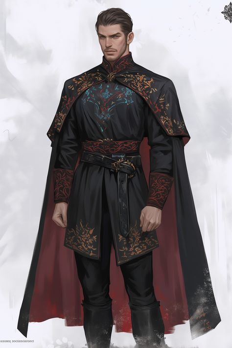 Rennaisance Outfits Male, Yule Ball Male Outfit, Middle Ages Fashion Men, Medieval Wedding Outfit Men, Fantasy Ballroom Outfit Male, Fantasy Scholar Outfit Male, Medieval Gothic Fashion Male, Medieval Royalty Clothing Men, Traditional Spanish Clothing Men