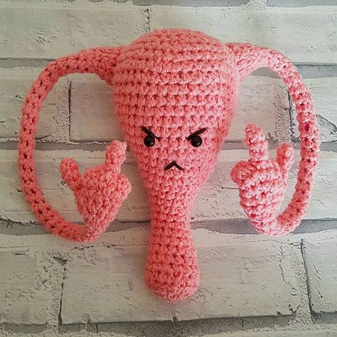 Uterus Crochet Pattern, Crochet Weird, Crochet Uterus, Spooky Crochet, Crochet Hacks, Etsy Patterns, Funny Crochet, Paracord Braids, Ravelry Crochet