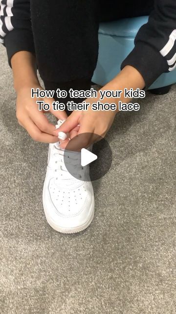 Farah Ghazale on Instagram: "How to teach your kids to tie their shoe lace!  I’ve taught Kareem to tie his shoe lace when he was almost 5. I found that this was the easiest trick! Let me know what you think!" How To Tie Ur Shoes, Shoe Tying For Kids Teaching, Tie Shoes Kids Teaching, How To Tie A Shoe Lace, How To Tie Your Shoes, Tie Shoes Kids, Tying Shoe Laces, How To Tie Laces, How To Tie Shoes