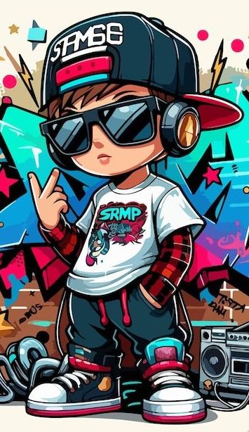 Street Art Characters, Graffiti People Drawing, Hip Hop Cartoon Art, Hip Hop Art Wallpaper, Hip Hop Art Graffiti, Expressive Poses, The Boys Logo, Skull Graffiti, Tshirt Artwork