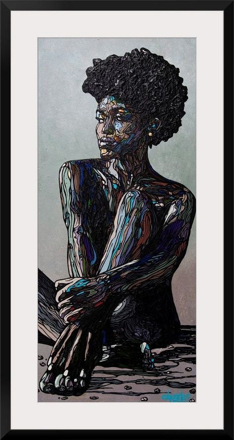 Raina Large Fine Art Print, Martin Black Frame Wall Art Black Art On Wall, Black Art Gallery Wall, Black Artists Artworks, Women Home Decor, Indian Wall Art, African American Wall Art, American Wall Art, Ballerina Wall Art, Puzzle Collection