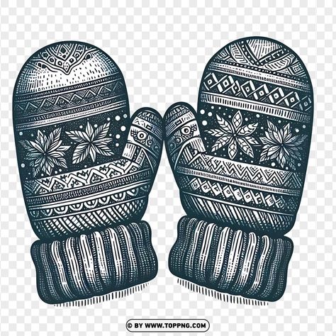 Mittens Drawing, Mitten Designs, Christmas Mittens, Winter Designs, Knitted Mittens, Winter Mittens, Winter Design, Knit Mittens, Classic Blue